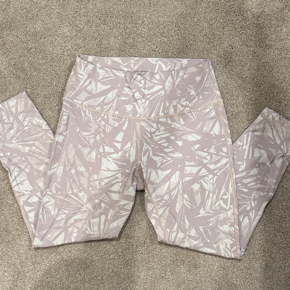 lululemon athletica Pink and White Patterned Leggings